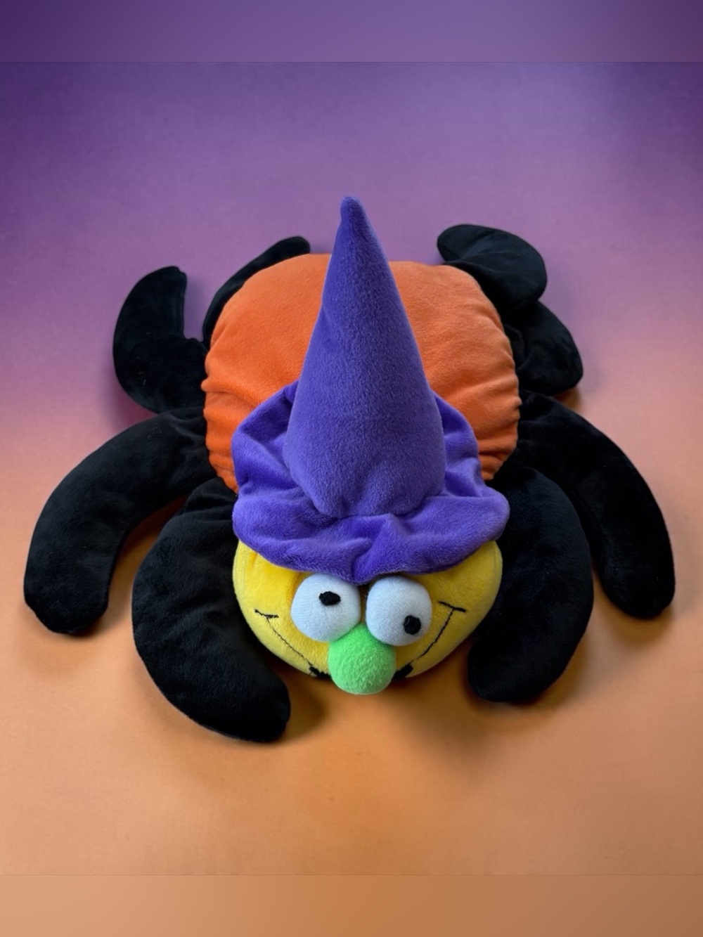 Good Stuff, Halloween Spider Witch Plush Stuffed Toy, Black, Orange 🎃